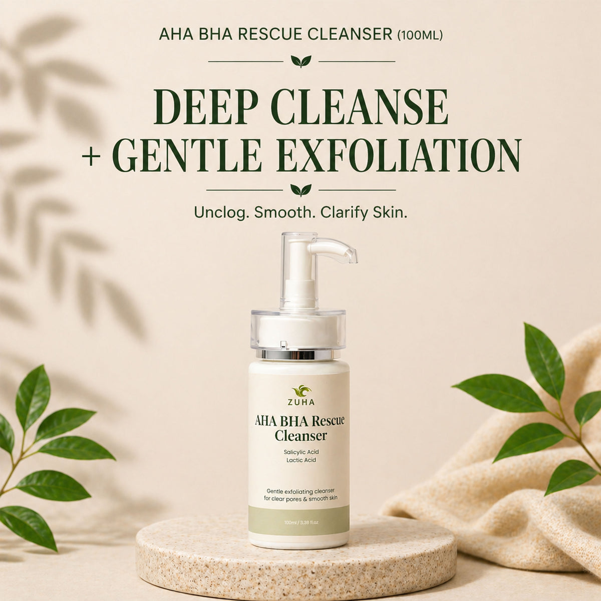 Aha & Bha Rescue Cleanser ( Oil & Acne Fighter )